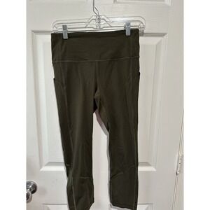 Lululemon Cropped‎ Leggings Olive Green 6